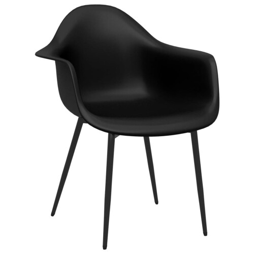 Berkfield Dining Chairs 4 pcs Black PP 2