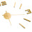 Berkfield 3D Wall Clock Modern Design Gold 100 cm XXL 4