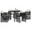 Berkfield Garden Dining Set 5 pcs Black Poly Rattan 3
