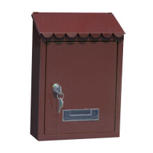 Wall Mounted Lockable Mailbox with Large Capacity, WeatherResistant Brown Mailbox for Home