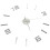 Berkfield 3D Wall Clock Modern Design Silver 100 cm XXL 3