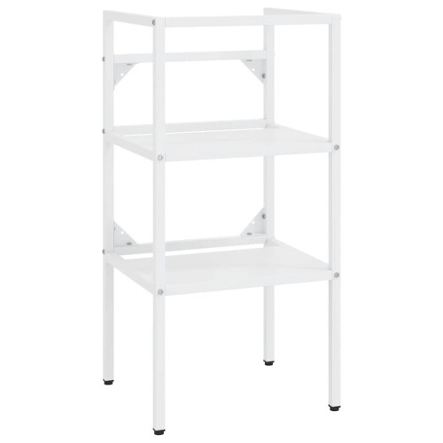 Berkfield Bathroom Washbasin Frame White 40x38x83 cm Iron 1