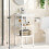 Berkfield Bathroom Washbasin Frame White 40x38x83 cm Iron 3