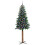 Berkfield Slim Christmas Tree Green 210 cm PVC and Solid Pine wood 4