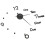 Berkfield 3D Wall Clock Modern Design Black 100 cm XXL 3