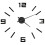 Berkfield 3D Wall Clock Modern Design Black 100 cm XXL 2