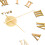 Berkfield 3D Wall Clock Modern Design Gold 100 cm XXL 4