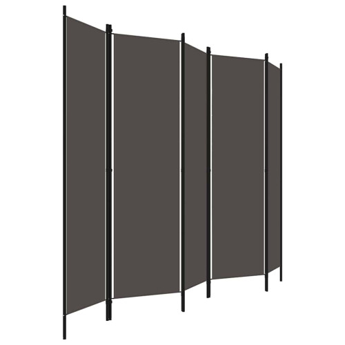 Berkfield 5-Panel Room Divider Anthracite 250x180 cm 2