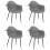 Berkfield Dining Chairs 4 pcs Grey PP 2