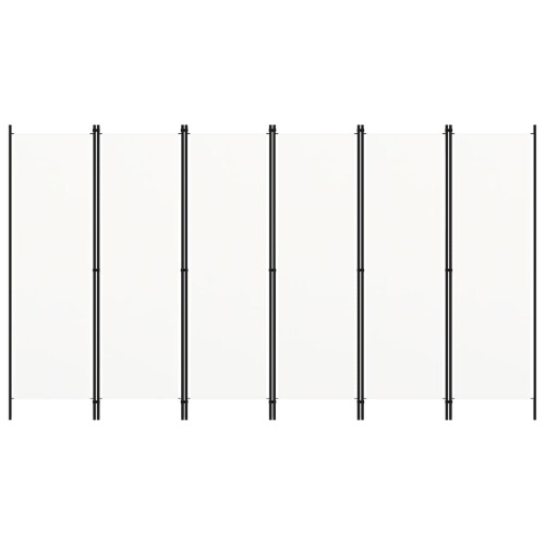 Berkfield 6-Panel Room Divider White 300x180 cm 2