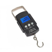 1 Pz 50Kg Bilancia da Viaggio Bilancia da Pesca Digitale con Righello Bilancia da Pesca Ad Alta Precisione Nessuna Batteria