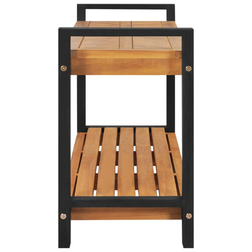 Berkfield Bench 120 cm Solid Teak Wood 2