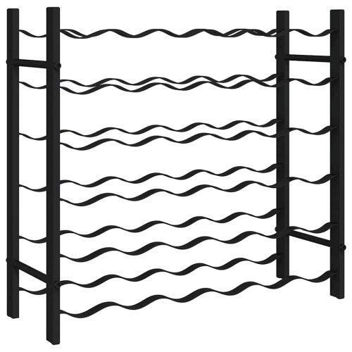Berkfield Wine Rack for 36 Bottles Black Iron 1