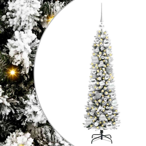 Berkfield Artificial Christmas Tree with 150 LEDs with Stand White 120 cm 1