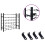 Berkfield Wine Rack for 36 Bottles Black Iron 8