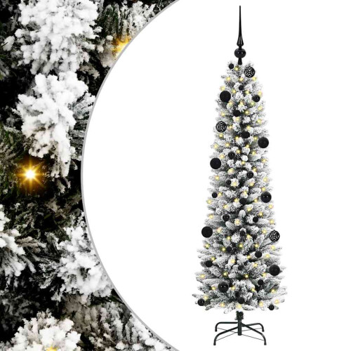 Berkfield Artificial Christmas Tree with 150 LEDs with Stand White 150 cm 1