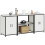 Berkfield Kitchen Storage Set with Shelf 3 pcs White Cold-rolled Steel 3