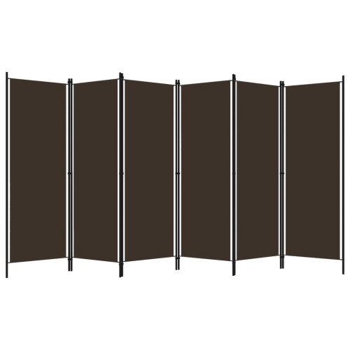 Berkfield 6-Panel Room Divider Brown 300x180 cm 1