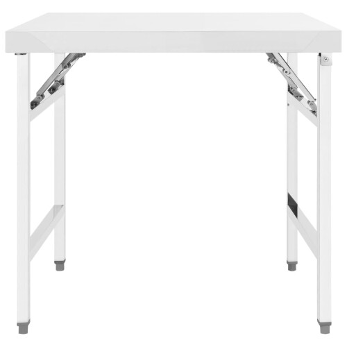 Berkfield Kitchen Folding Work Table 85x60x80 cm Stainless Steel 1