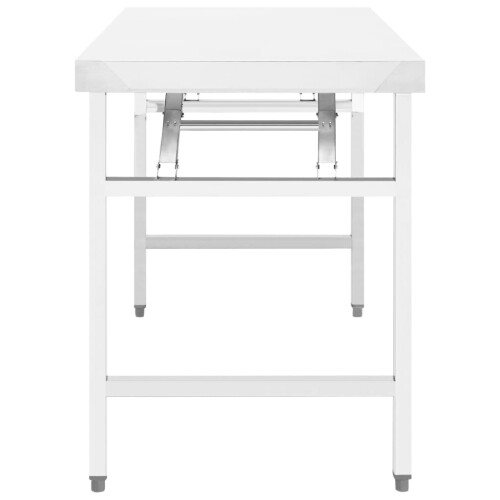 Berkfield Kitchen Folding Work Table 85x60x80 cm Stainless Steel 2