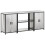 Berkfield Kitchen Storage Set with Shelf 3 pcs Silver Stainless Steel 2