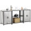 Berkfield Kitchen Storage Set with Shelf 3 pcs Silver Stainless Steel 3