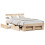 Berkfield Bed Frame with Headboard Brown 135 x 190 cm Solid Pine Wood 2