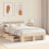 Berkfield Bed Frame with Headboard Brown 135 x 190 cm Solid Pine Wood 3