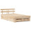 Berkfield Bed Frame with Headboard Brown 135 x 190 cm Solid Pine Wood 5
