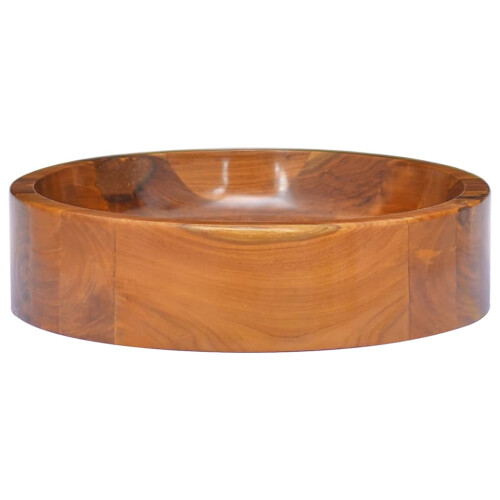 Berkfield Basin Solid Teak Wood Œ¶40x10 cm 1