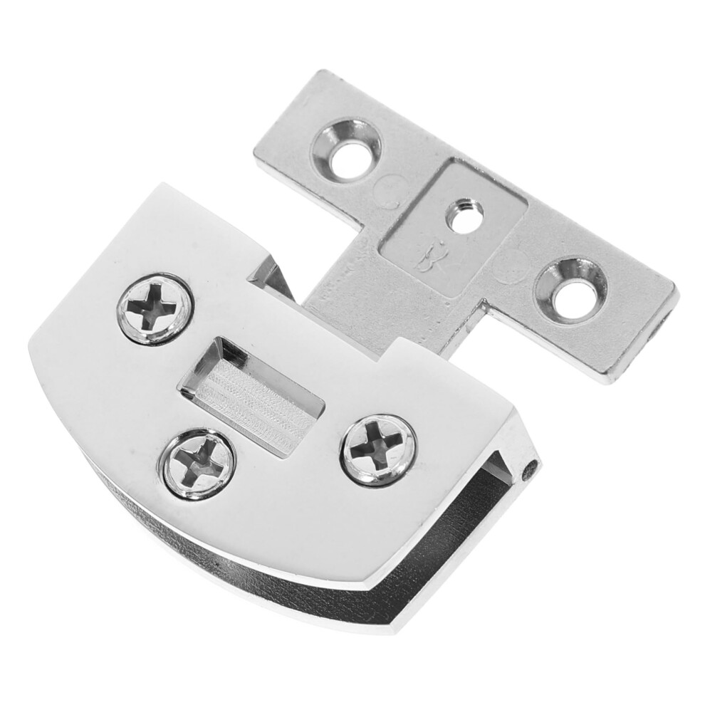 Heavy Duty Adjustable Glass Door Hinge Set For Cabinets And Showcases, No Drill Secure Clamp Design 9351714798280