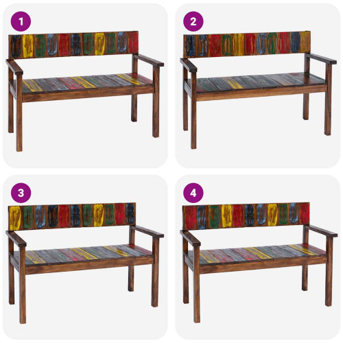 Berkfield Dining Chairs 4 pcs Solid Reclaimed Wood 2
