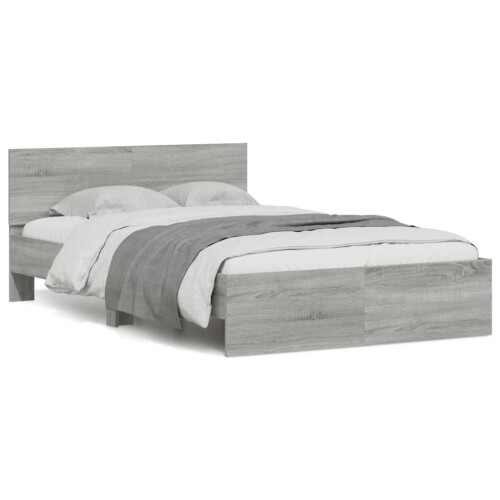 Berkfield Bed Frame without Mattress Grey Sonoma 135x190 cm Double 1