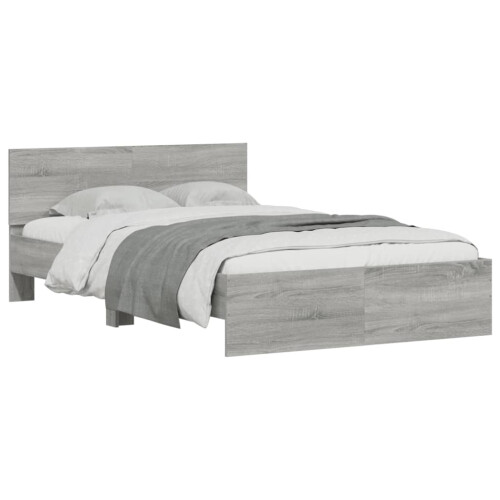 Berkfield Bed Frame without Mattress Grey Sonoma 135x190 cm Double 2