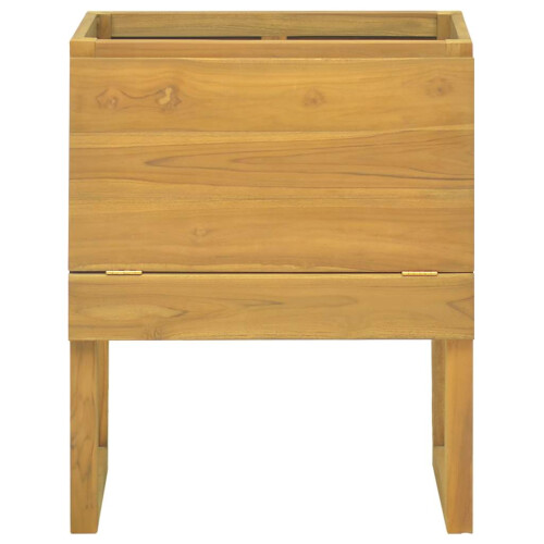 Berkfield Bathroom Cabinet 60x40x75 cm Solid Wood Teak 2