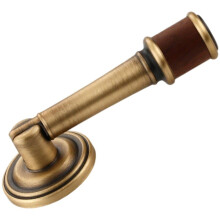 Solid Brass and Walnut Cabinet Handle Nordic Style Wardrobe Drawer Pull Bar for Closet and Cupboard