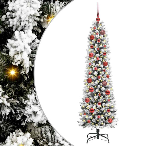 Berkfield Artificial Christmas Tree with 150 LEDs with Stand White 150 cm 1