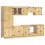 Berkfield Cabinet with Drawer SKI 9 pcs Honey Brown Solid Pine Wood 2