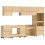 Berkfield Cabinet with Drawer SKI 9 pcs Honey Brown Solid Pine Wood 6