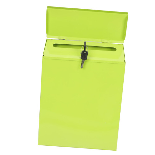 Large Capacity Wall Mounted Locking Mailbox for Home and Office, Durable Iron Construction