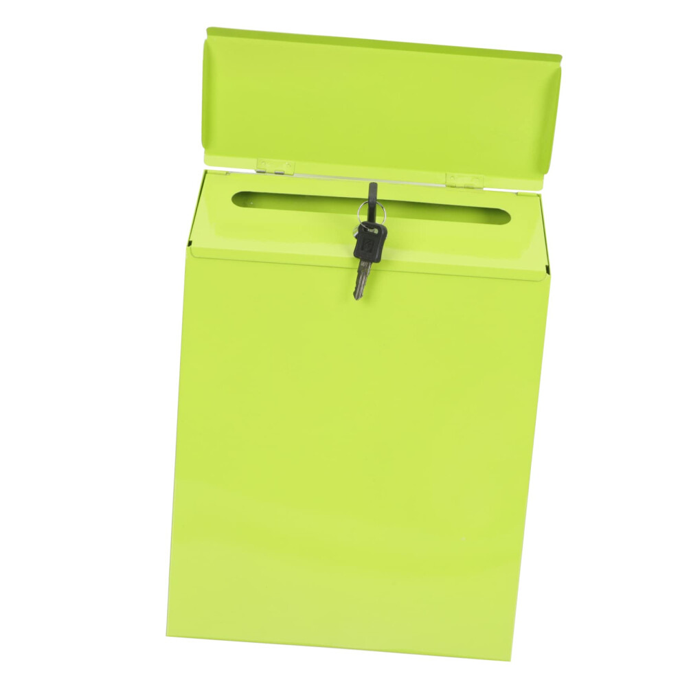 Large Capacity Wall Mounted Locking Mailbox For Home And Office, Durable Iron Construction 9045646591025