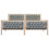 Berkfield Bed Frame Light Grey 180 x 200 cm Solid Pine Wood 5