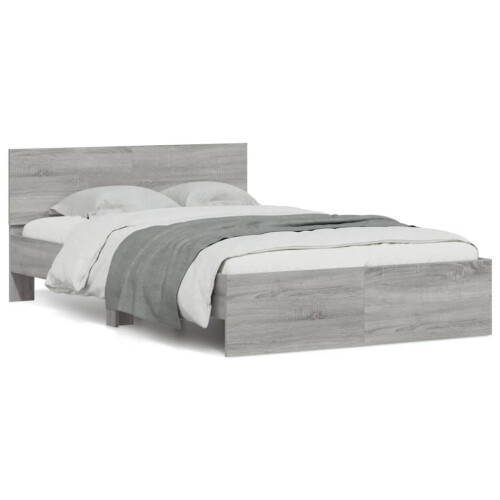 Berkfield Bed Frame without Mattress Grey Sonoma 120x190 cm Small Double 1