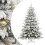 Berkfield Artificial Hinged Christmas Tree White 180 cm PE and PVC 2