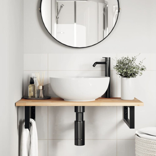 Berkfield Bathroom Vanity Top Untreated 60x40x2 cm Solid Wood Acacia 1
