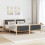 Berkfield Bed Frame with Headboard Dark Grey 180 x 200 cm Solid Pine Wood 4