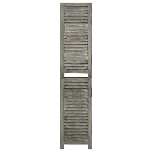 Berkfield 6-Panel Room Divider Grey 214x166 cm Solid Wood 1