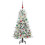 Berkfield Artificial Hinged Christmas Tree White 150 cm PE and PVC 3
