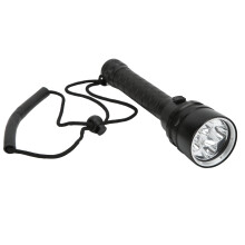 S5 Diving Flashlight Waterproof LED Torch with Anti‑Skid Rope Grip and Hard‑Anodized Durability for Scuba and Outdoor Use