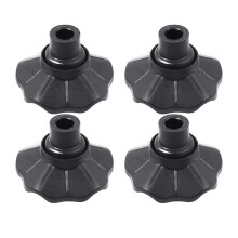 4Pcs Chair Leg Protectors Set, Black Rubber Floor Scratch Protection Caps for Camping Chairs
